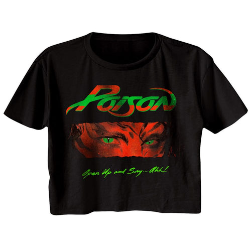 Poison Ladies Crop Top - Open Up and Say Ahh