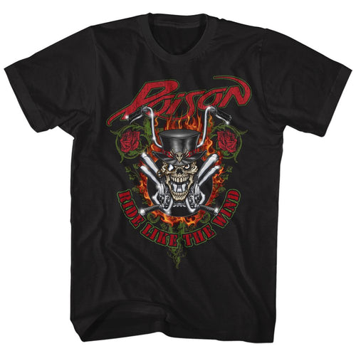 Black Poison t-shirt featuring a Ride Like the Wind design