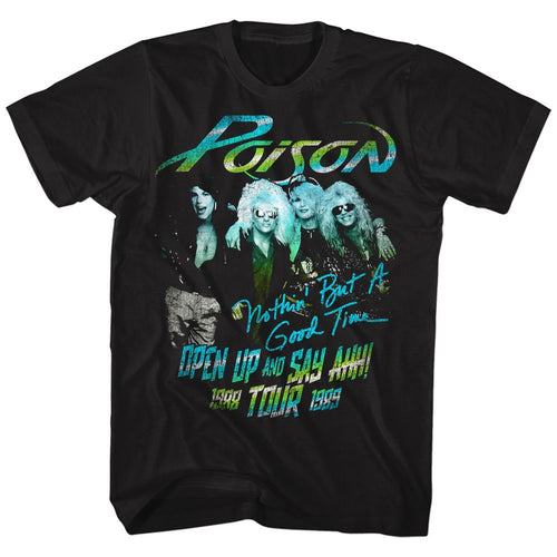 Black Poison t-shirt featuring a Poison tour shirt design