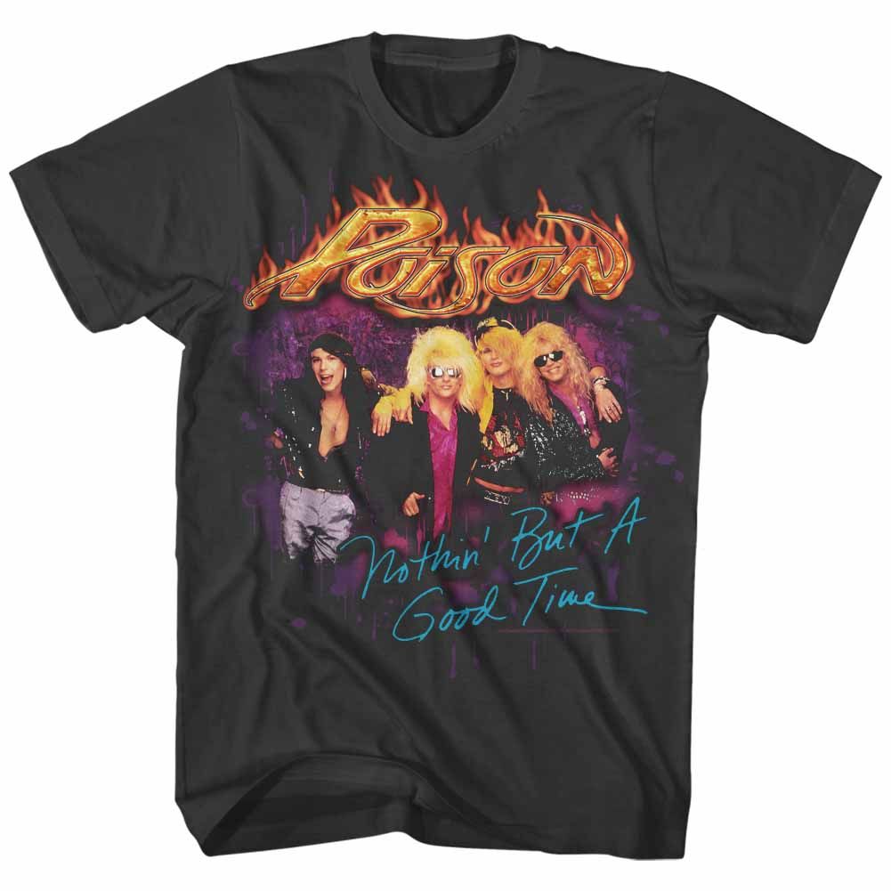Smoke Gray Poison t-shirt featuring a Good Times design