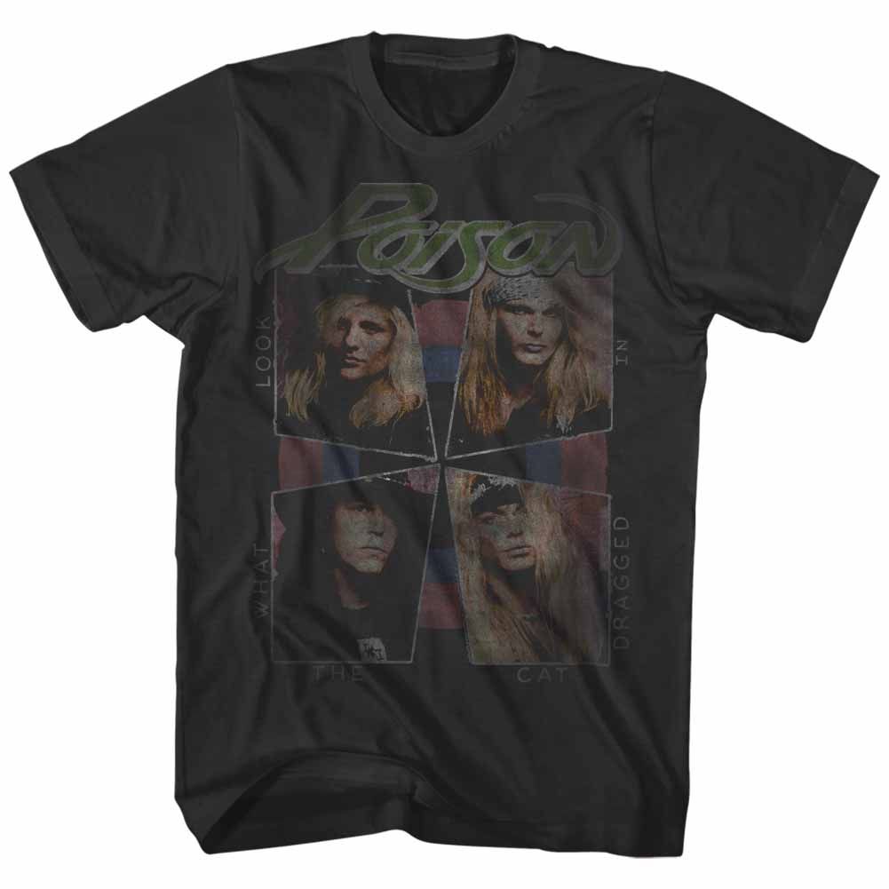 Smoke Gray Poison t-shirt featuring a Faded Cat Dragged In design