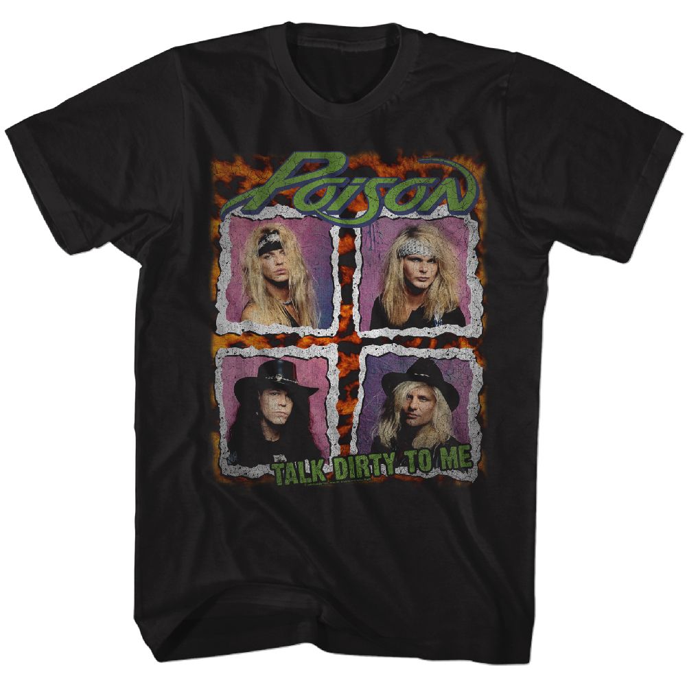 Black Poison t-shirt featuring a distressed tour shirt design