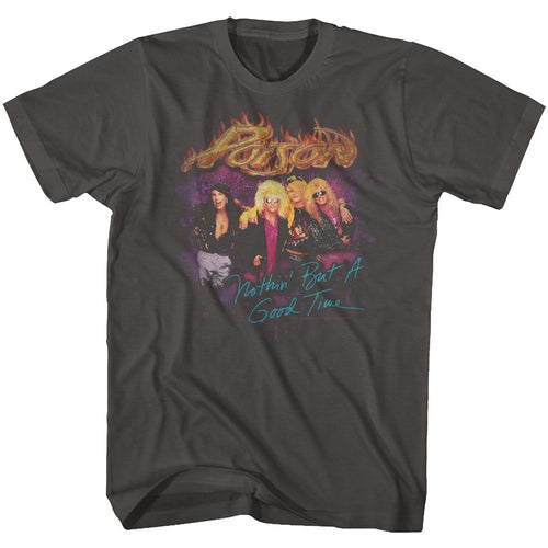 Smoke Gray Poison t-shirt featuring a Good Times design