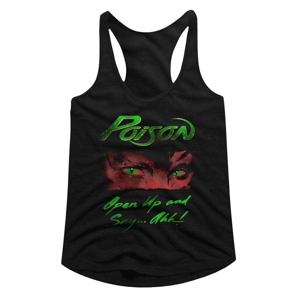 Poison Ladies Racerback - Open Up - Black Design