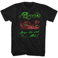 Black Poison t-shirt featuring an Open Up design