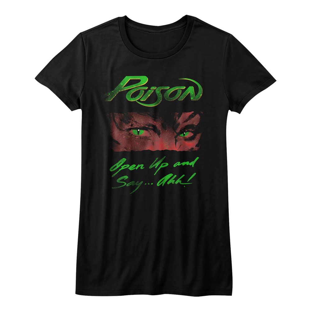 Poison Ladies T-Shirt - Open Up - Black Design