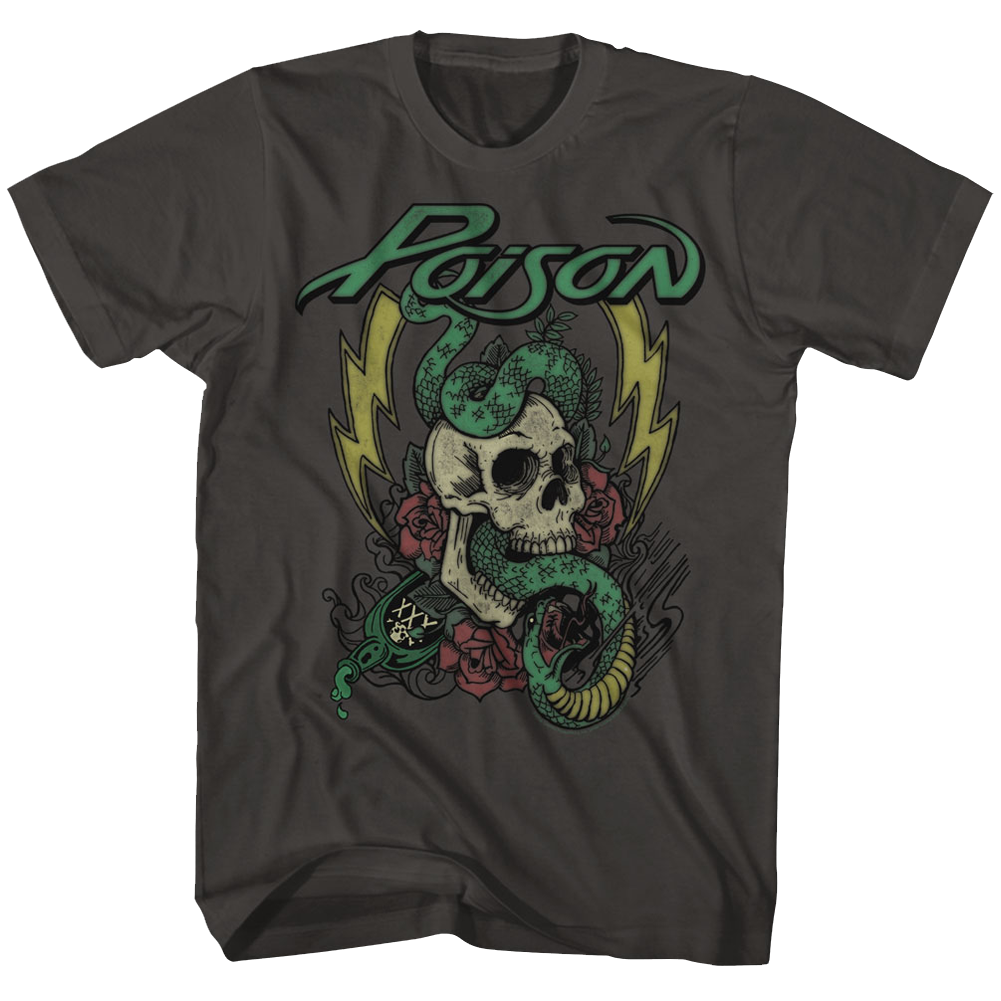 Smoke Gray Poison t-shirt featuring a Colored Tattoo design