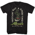 Black Poison t-shirt featuring a Nothin But a Good Time acronym design