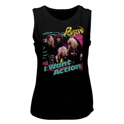 Poison Ladies Muscle Tank - Bright Action