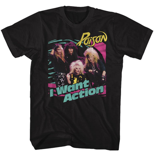 Black Poison t-shirt featuring a Bright Action design