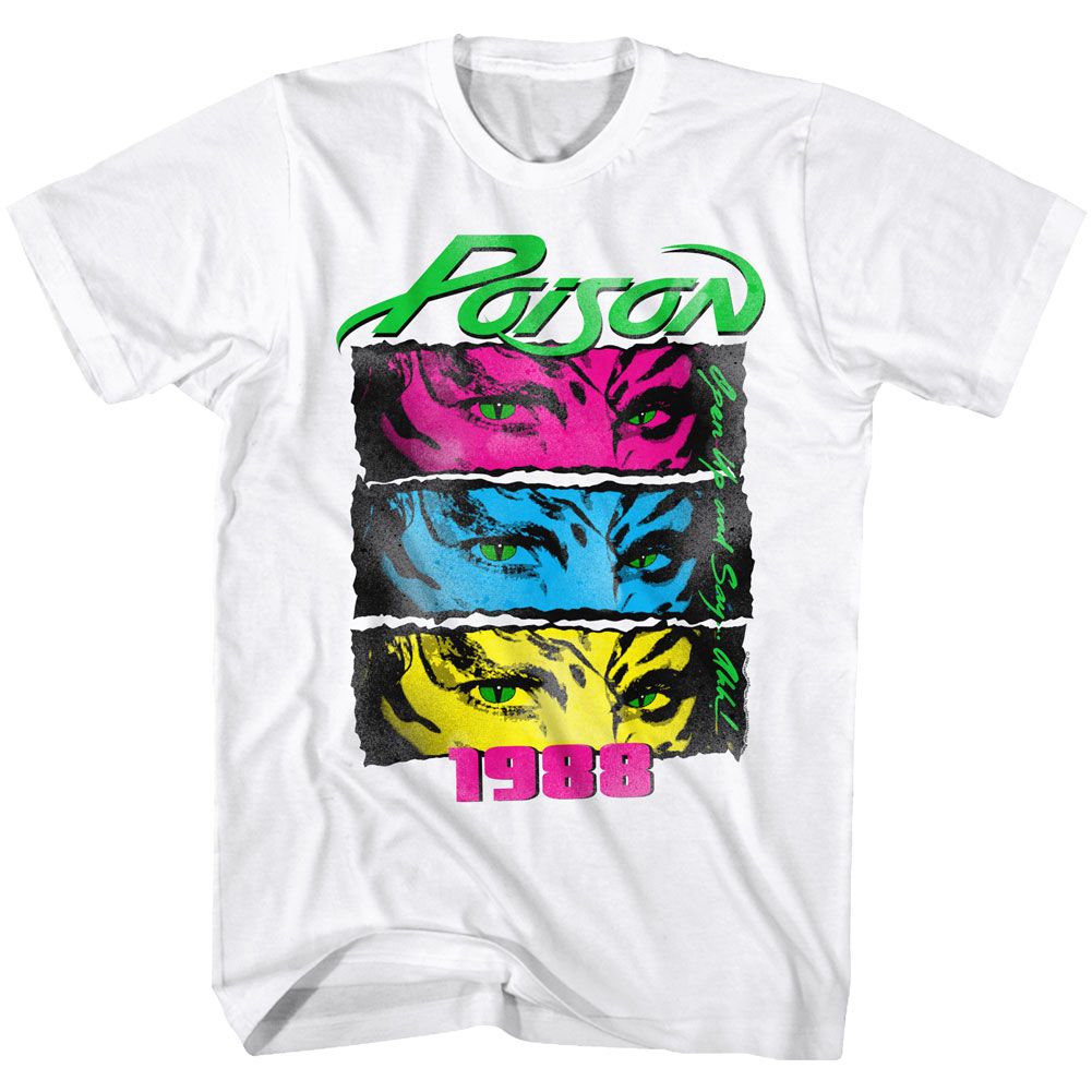 White Poison t-shirt featuring a Poison 88 design