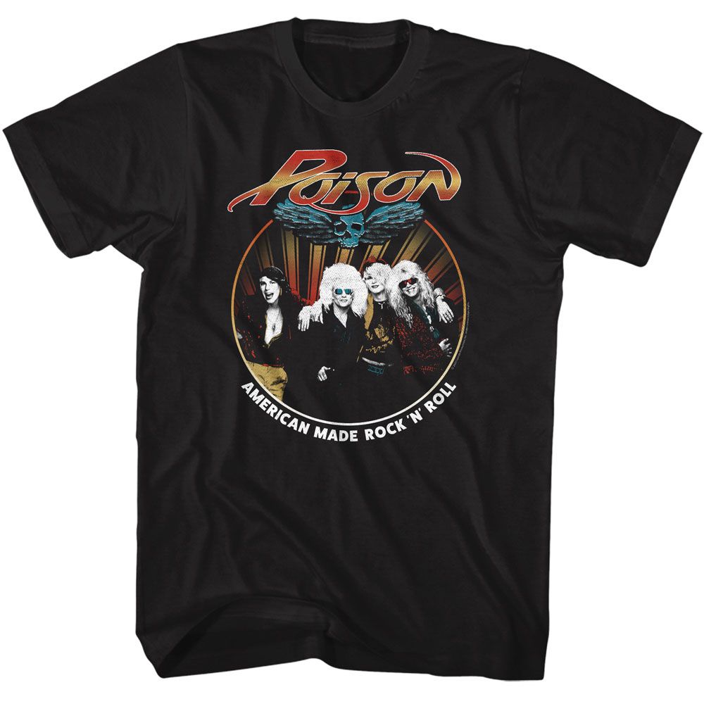 Black Poison t-shirt featuring a Poison American Made design