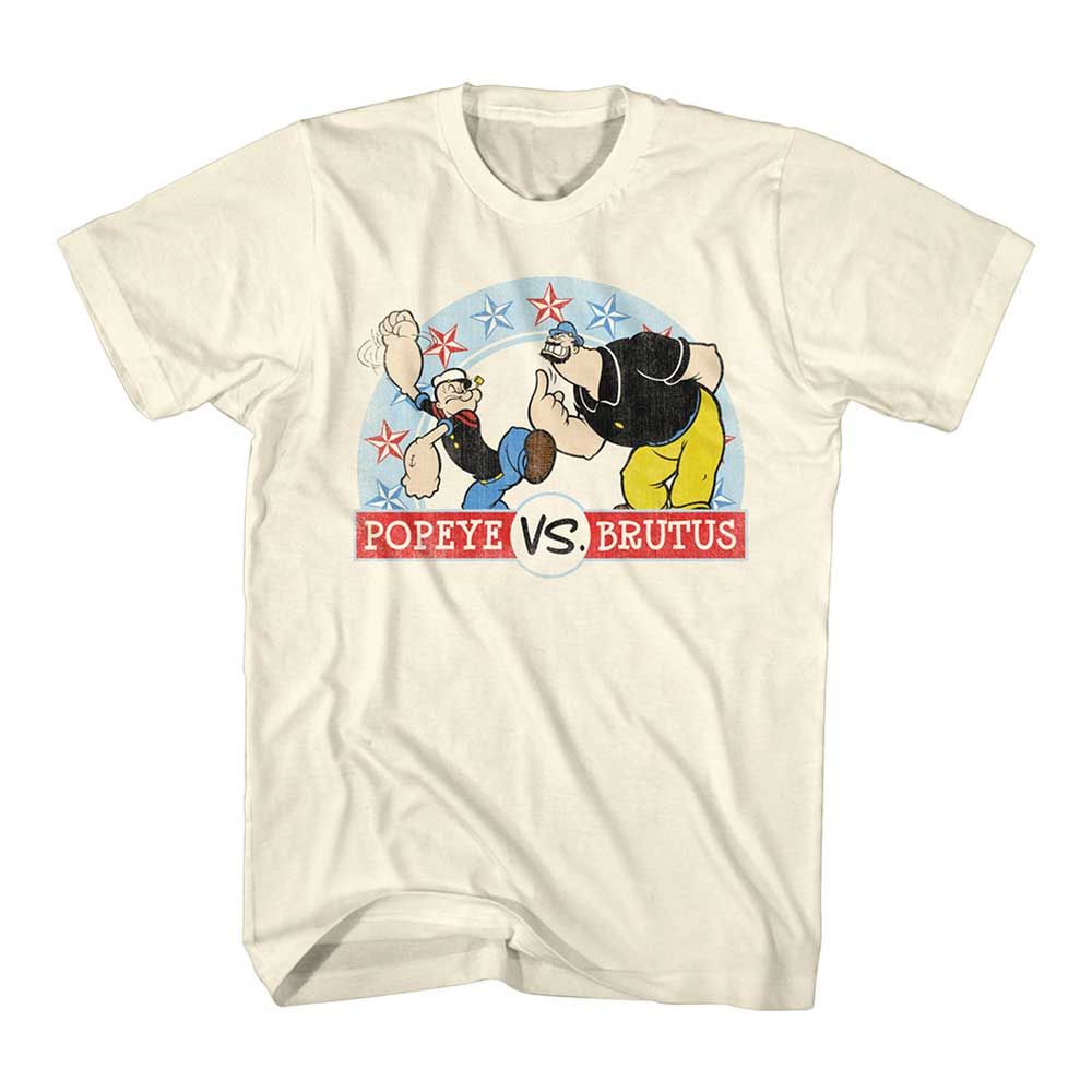 Natural Popeye t-shirt featuring a Popeye VS design
