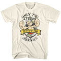 Natural Popeye t-shirt featuring an Only the Strong design