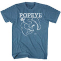 Indigo Heather Popeye t-shirt featuring a Popeye design