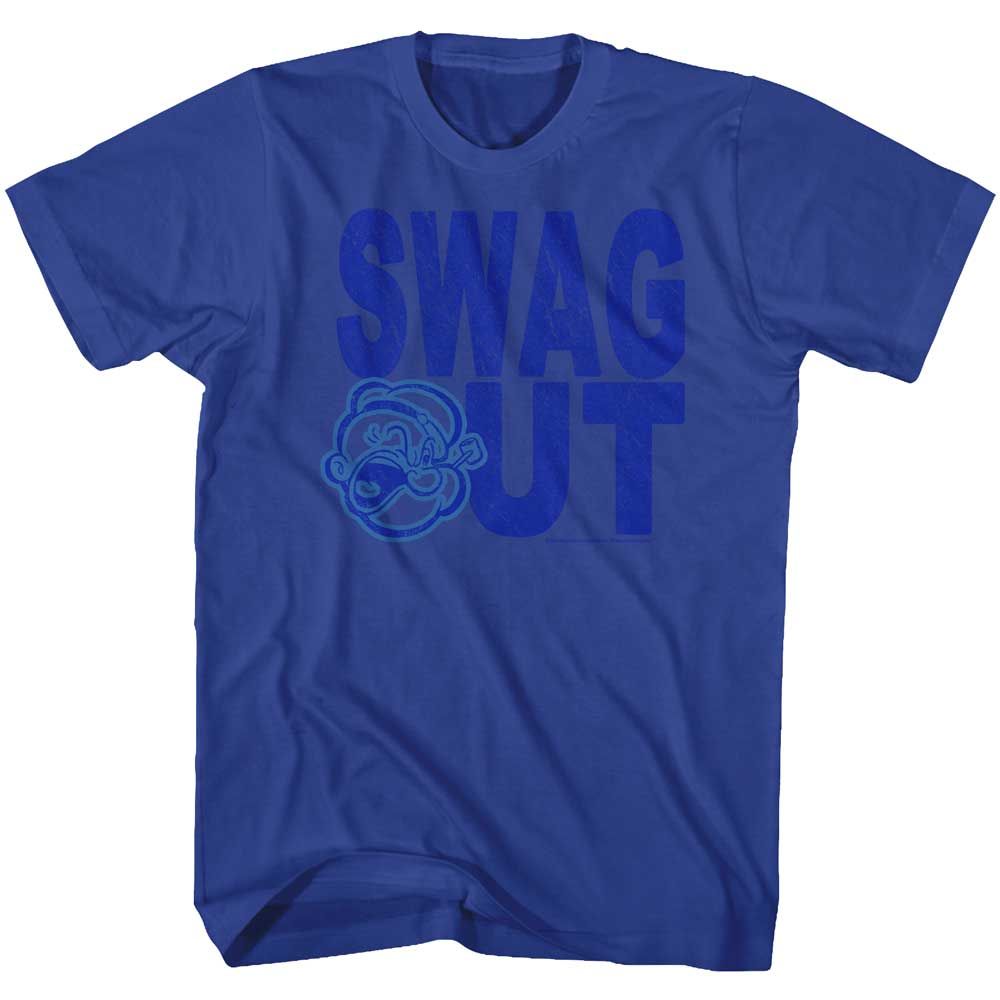 Royal Blue Popeye t-shirt featuring a Giant Peye design