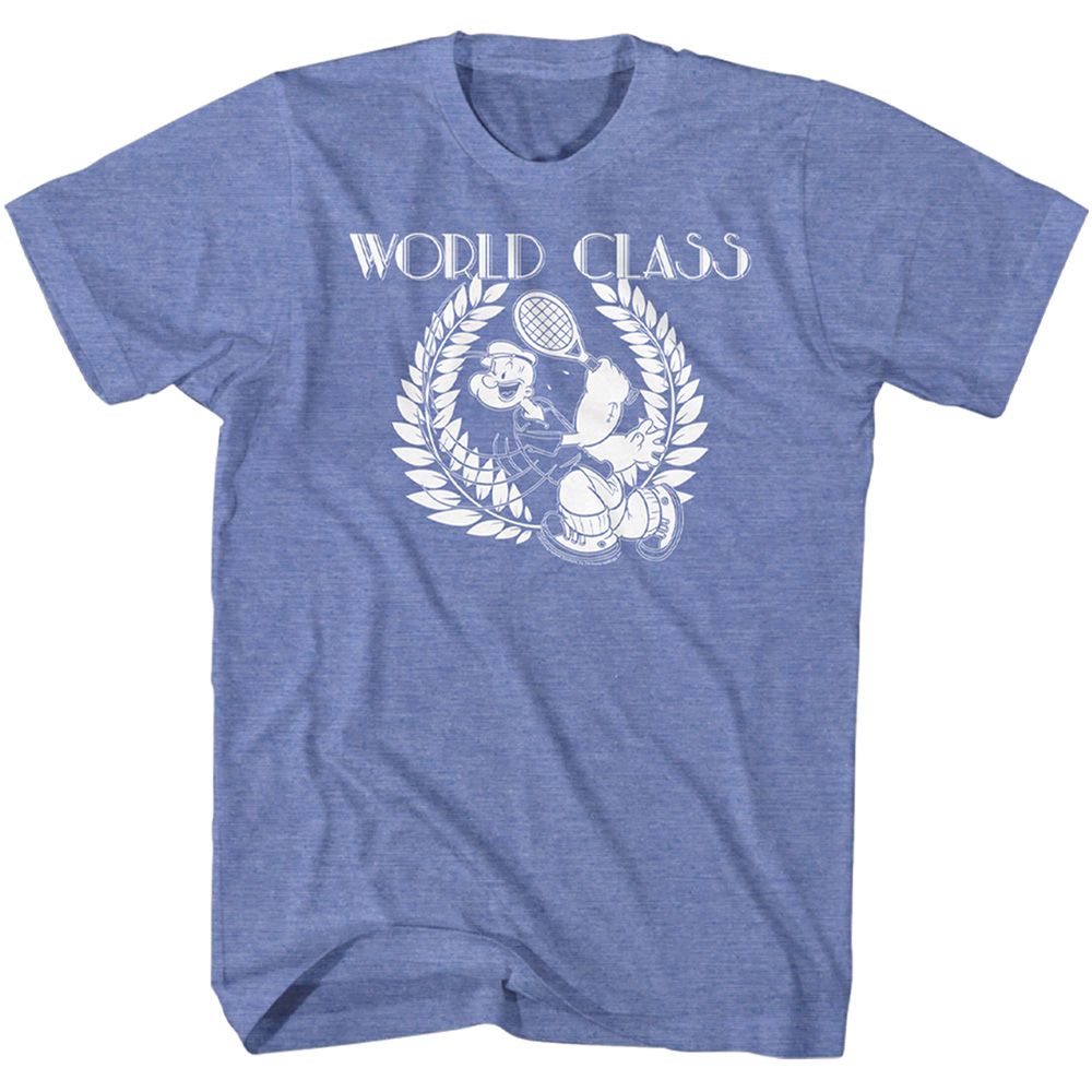 Light Blue Heather Popeye t-shirt featuring a Popeye WOP design
