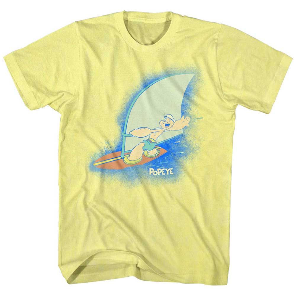 Yellow Heather Popeye t-shirt featuring a Sailin On design
