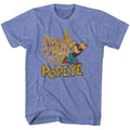 Light Blue Heather Popeye t-shirt featuring a Fightin Popeye design