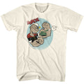 Natural Popeye t-shirt featuring a Popeye Tattoos design