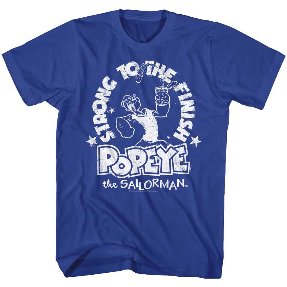 Royal Heather Popeye t-shirt featuring a Popeye Whiteness design
