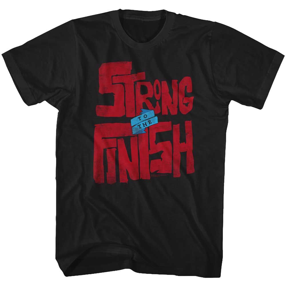Black Popeye t-shirt featuring a To the Finish design