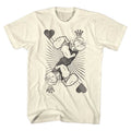 Natural Popeye t-shirt featuring a King of Harts design