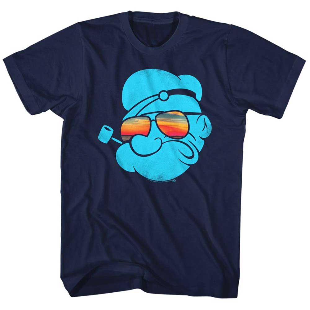 Navy Popeye t-shirt featuring an Aviators design