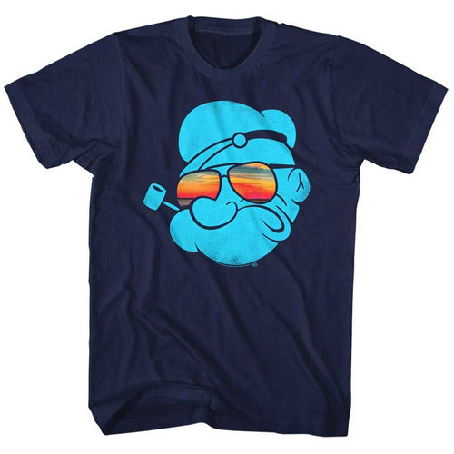 Navy Popeye t-shirt featuring an Aviators design
