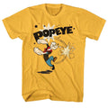 Ginger Popeye t-shirt featuring a Popeye Punch design