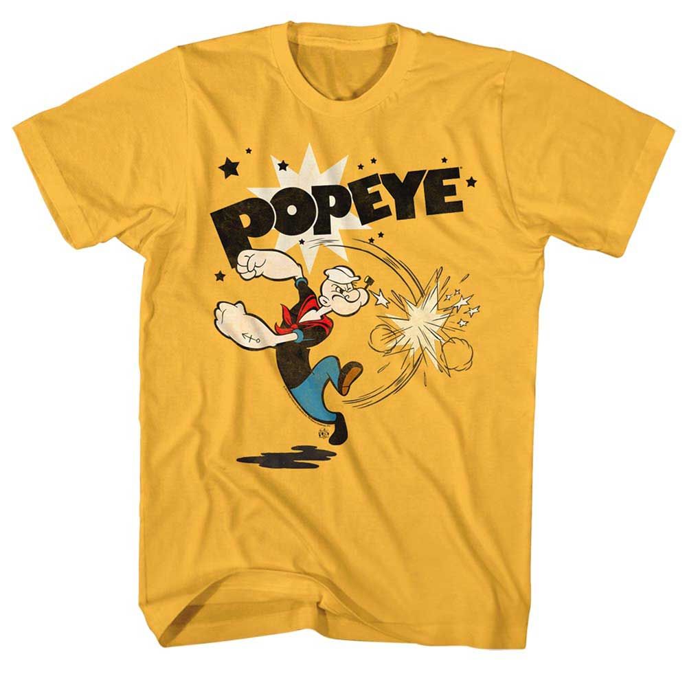 Ginger Popeye t-shirt featuring a Popeye Punch design