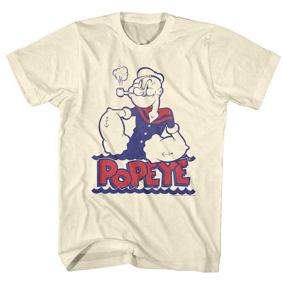 Natural Popeye t-shirt featuring a Popeye Wah design