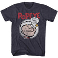Navy Heather Popeye t-shirt featuring a Popeye Yam design