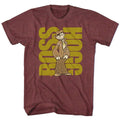 Vintage Maroon Heather Popeye t-shirt featuring a Popeye Boss design