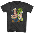 Black Heather Popeye t-shirt featuring a Popeye Woodhead design