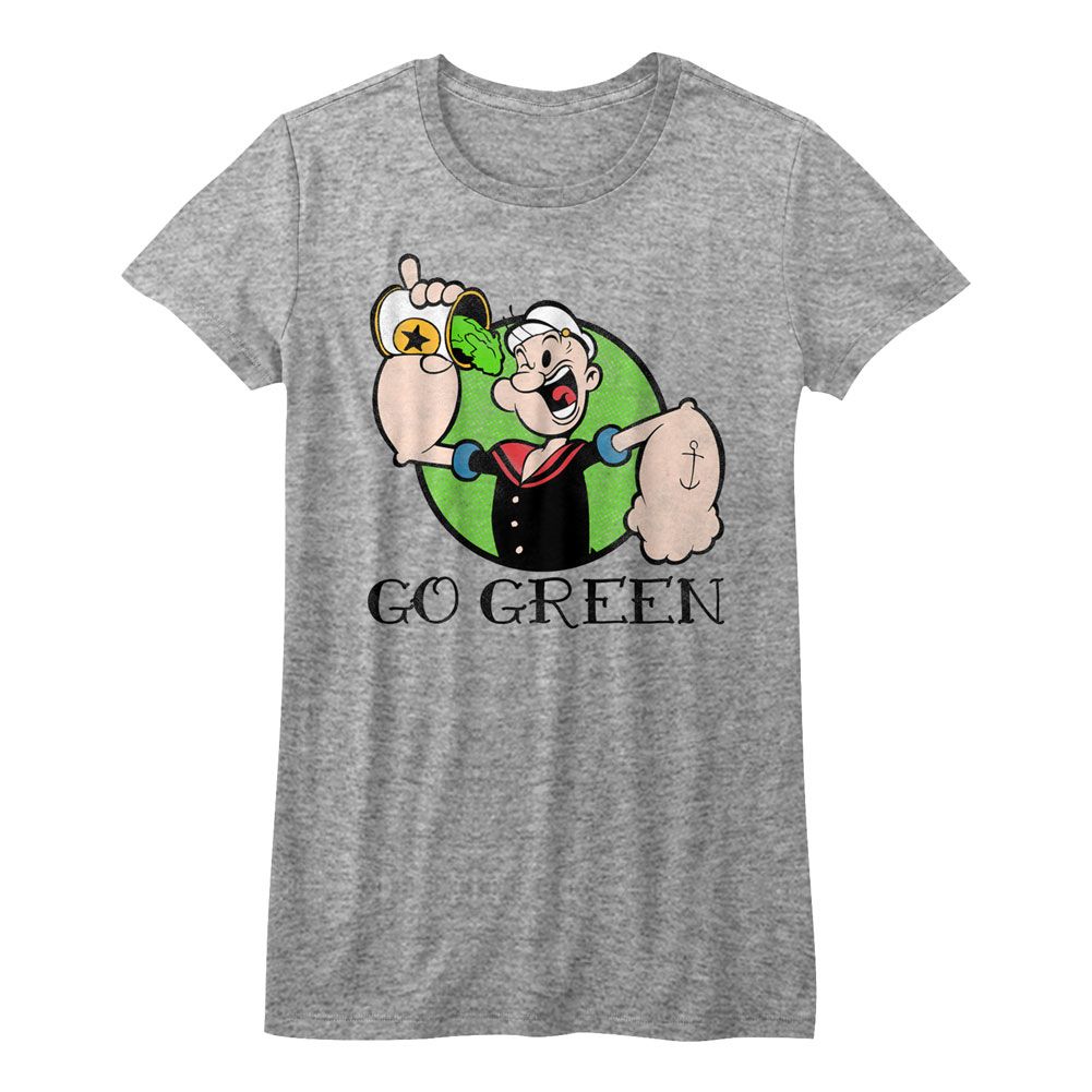 Popeye Ladies T-Shirt - Go Green