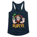 Popeye Ladies Racerback - Spinach Alt