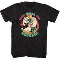 Black Popeye t-shirt featuring a Popeye You're Gonna Get Decked design