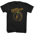 Black Popeye t-shirt featuring a Mmm Spinach design