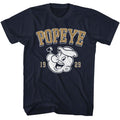 Navy Popeye t-shirt featuring a Popeye Athletic design