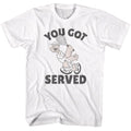 White Popeye t-shirt featuring a You Got Served design