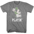 Graphite Heather Popeye t-shirt featuring a Popeye Playin design