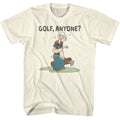 Natural Popeye t-shirt featuring a Popeye Golf Anyone design