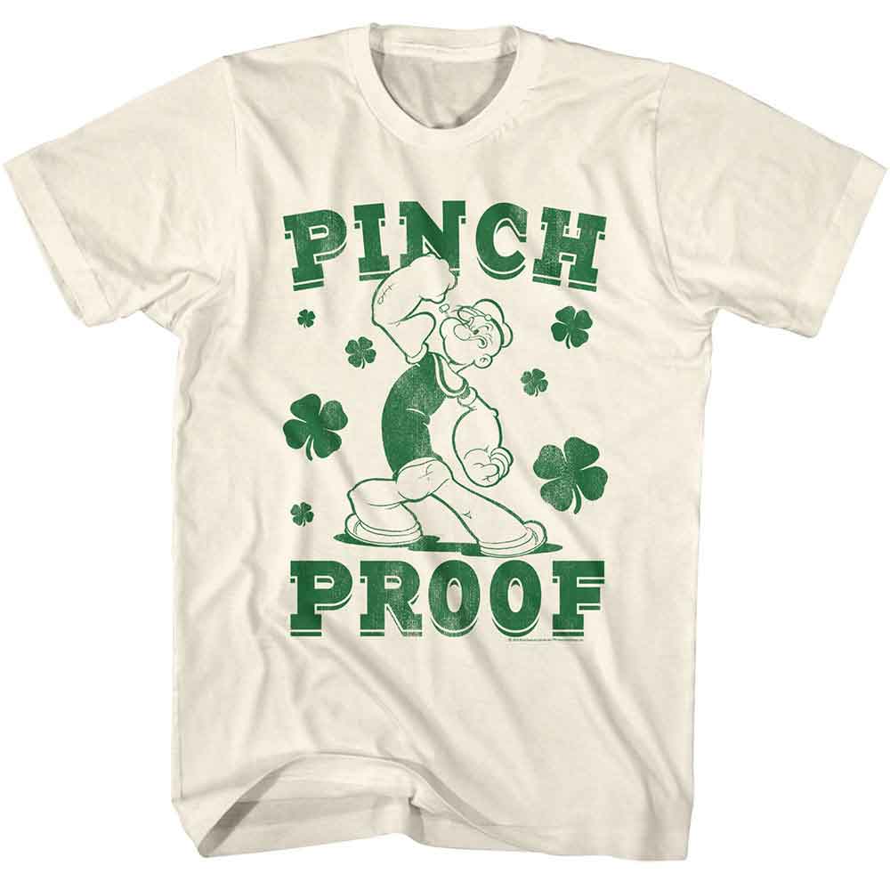 Natural Popeye t-shirt featuring a Pinch Proof design