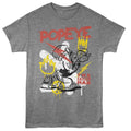 Graphite Heather Popeye t-shirt featuring a Popeye Graffiti design