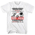 White Popeye t-shirt featuring a Popeye vs. Brutus design