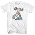 White Popeye t-shirt featuring a Popeye Sketch design