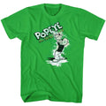 Kelly Green Popeye t-shirt featuring a Popeye Splat design