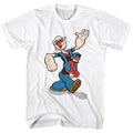 White Popeye t-shirt featuring a Pappa Popeye design