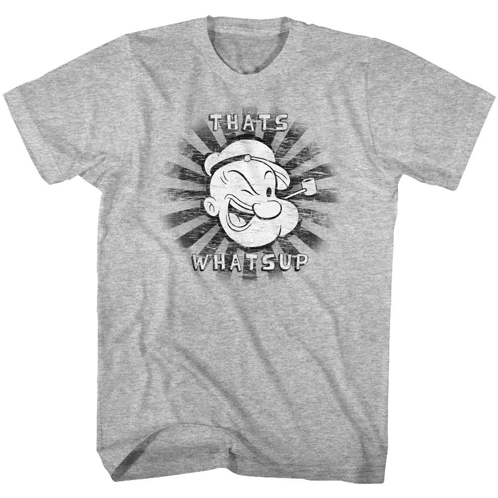 Gray Heather Popeye t-shirt featuring a That's What's Up design